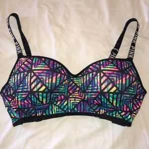 PINK Tribal print padded bra